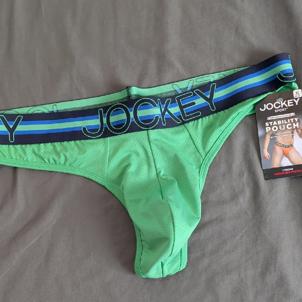 Jockey Sport® Stability Pouch Microfiber Thong - Size XL (40
